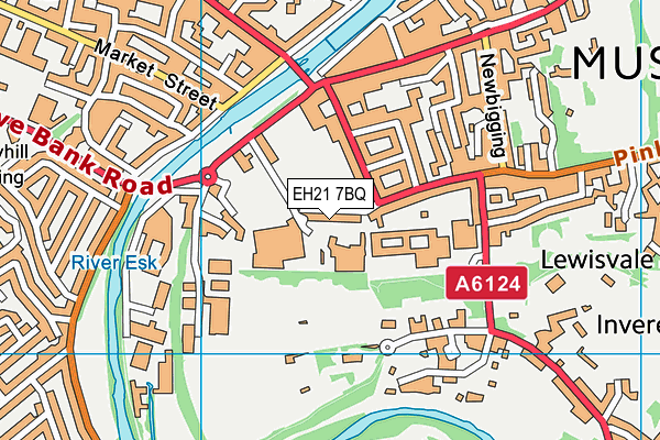 EH21 7BQ map - OS VectorMap District (Ordnance Survey)