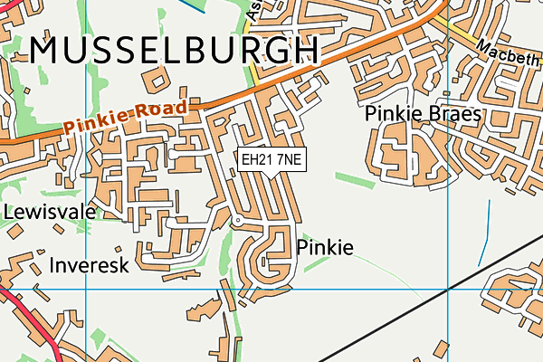 EH21 7NE map - OS VectorMap District (Ordnance Survey)