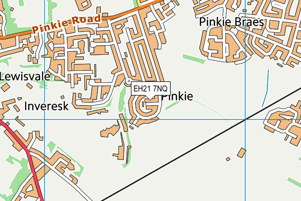 EH21 7NQ map - OS VectorMap District (Ordnance Survey)