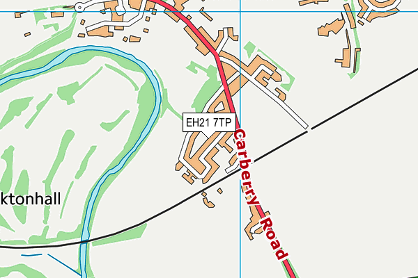 EH21 7TP map - OS VectorMap District (Ordnance Survey)