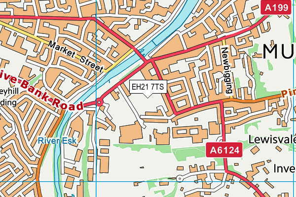EH21 7TS map - OS VectorMap District (Ordnance Survey)