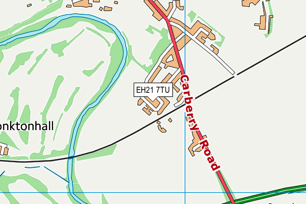 EH21 7TU map - OS VectorMap District (Ordnance Survey)