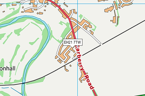 EH21 7TW map - OS VectorMap District (Ordnance Survey)
