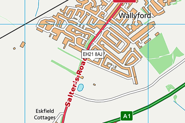 EH21 8AJ map - OS VectorMap District (Ordnance Survey)