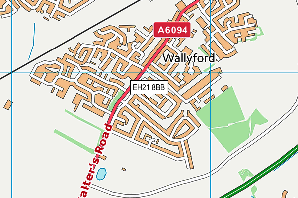 EH21 8BB map - OS VectorMap District (Ordnance Survey)