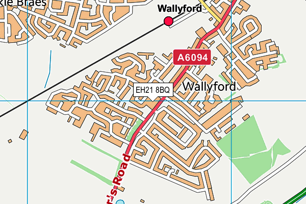 EH21 8BQ map - OS VectorMap District (Ordnance Survey)