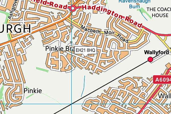 EH21 8HQ map - OS VectorMap District (Ordnance Survey)