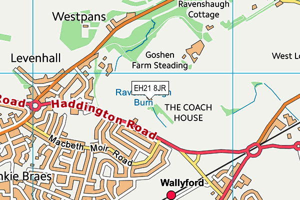 EH21 8JR map - OS VectorMap District (Ordnance Survey)