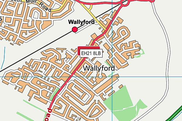 EH21 8LB map - OS VectorMap District (Ordnance Survey)