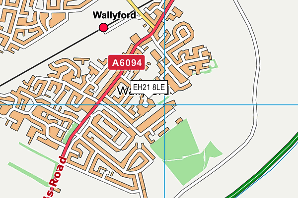 EH21 8LE map - OS VectorMap District (Ordnance Survey)