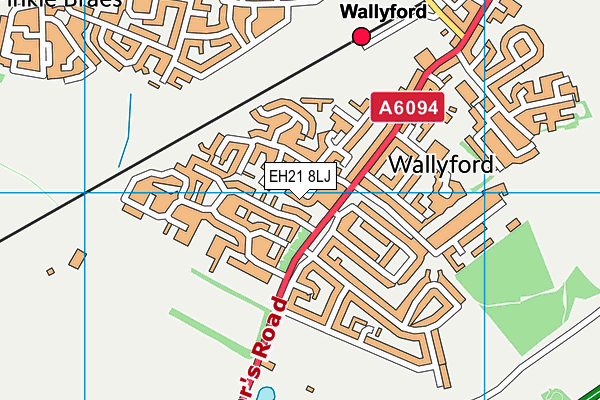 EH21 8LJ map - OS VectorMap District (Ordnance Survey)