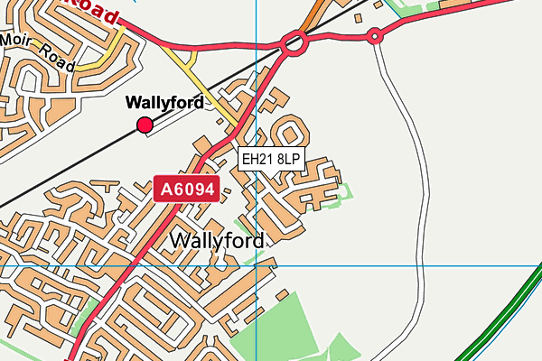 EH21 8LP map - OS VectorMap District (Ordnance Survey)