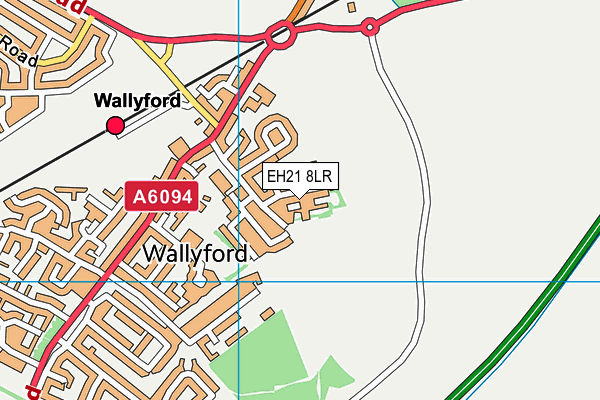 EH21 8LR map - OS VectorMap District (Ordnance Survey)