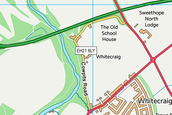 EH21 8LY map - OS VectorMap District (Ordnance Survey)