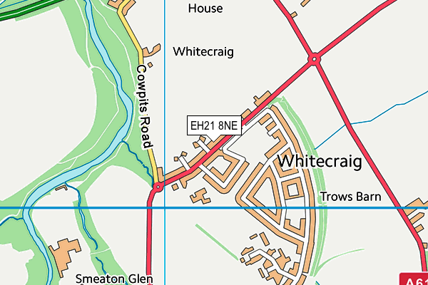 EH21 8NE map - OS VectorMap District (Ordnance Survey)