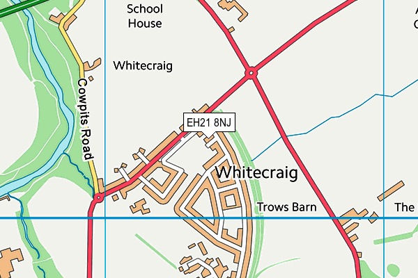 EH21 8NJ map - OS VectorMap District (Ordnance Survey)