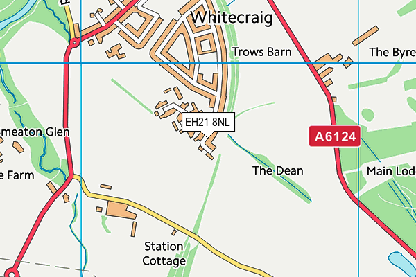 EH21 8NL map - OS VectorMap District (Ordnance Survey)