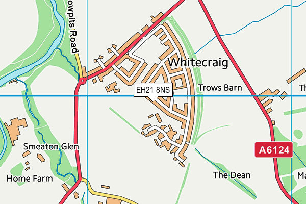 EH21 8NS map - OS VectorMap District (Ordnance Survey)