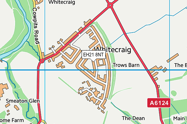 EH21 8NT map - OS VectorMap District (Ordnance Survey)