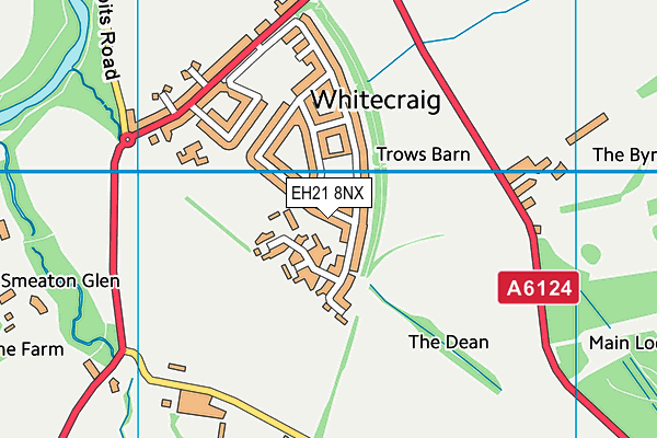 EH21 8NX map - OS VectorMap District (Ordnance Survey)