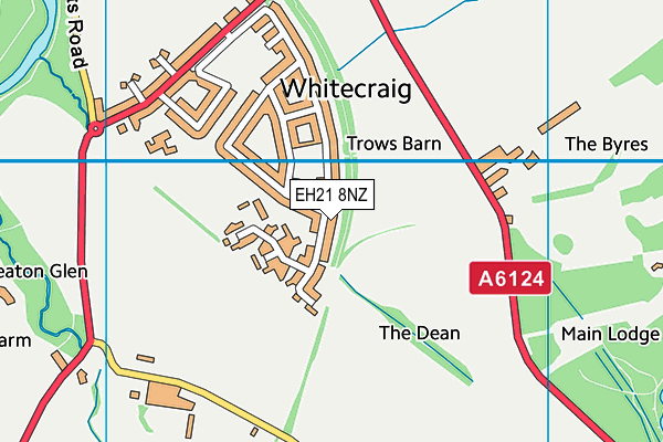 EH21 8NZ map - OS VectorMap District (Ordnance Survey)