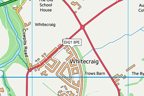 EH21 8PE map - OS VectorMap District (Ordnance Survey)