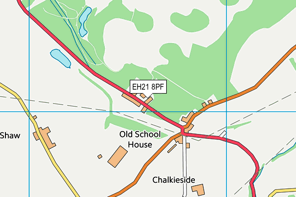 EH21 8PF map - OS VectorMap District (Ordnance Survey)