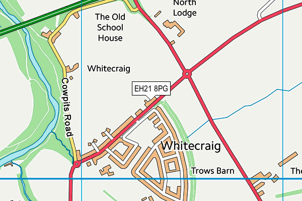 EH21 8PG map - OS VectorMap District (Ordnance Survey)