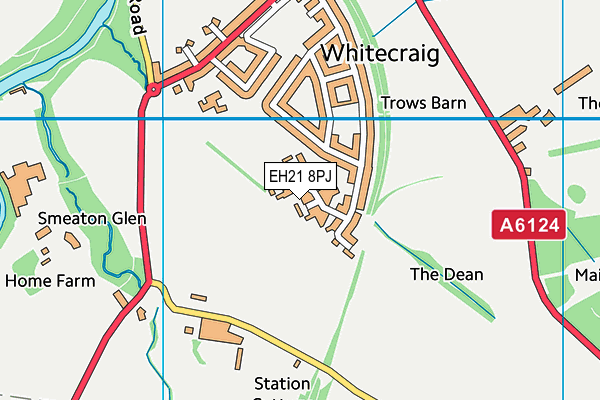 EH21 8PJ map - OS VectorMap District (Ordnance Survey)