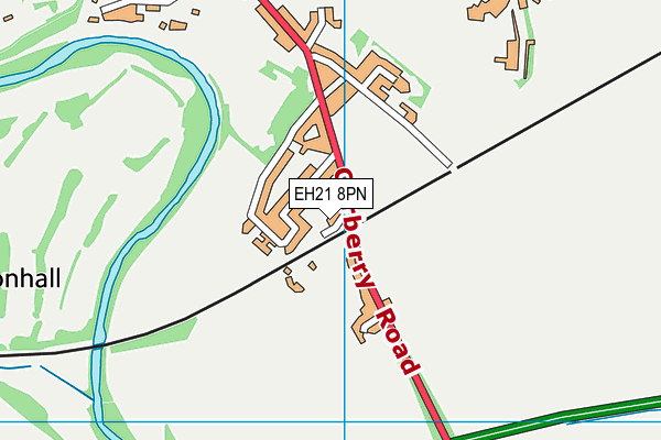 EH21 8PN map - OS VectorMap District (Ordnance Survey)