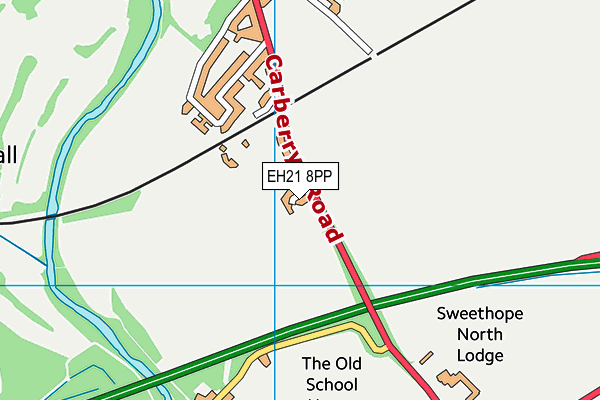 EH21 8PP map - OS VectorMap District (Ordnance Survey)