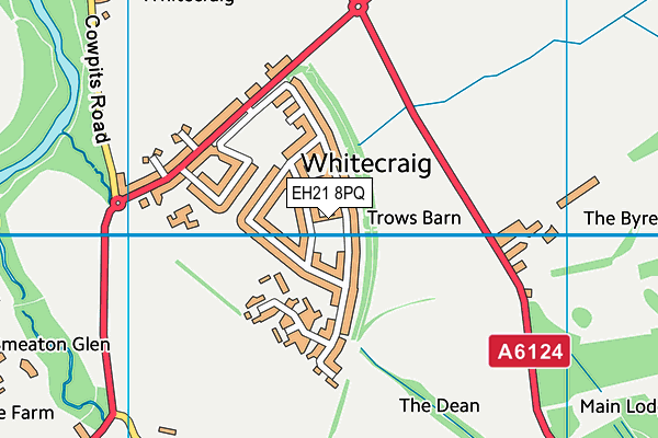 EH21 8PQ map - OS VectorMap District (Ordnance Survey)