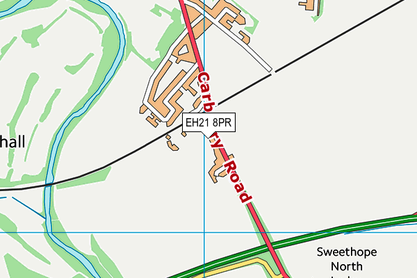 EH21 8PR map - OS VectorMap District (Ordnance Survey)