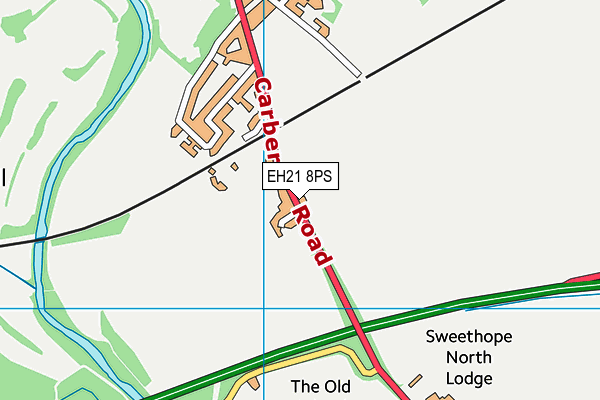 EH21 8PS map - OS VectorMap District (Ordnance Survey)