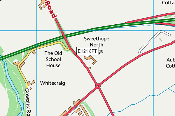 EH21 8PT map - OS VectorMap District (Ordnance Survey)