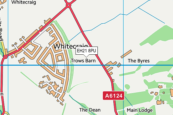 EH21 8PU map - OS VectorMap District (Ordnance Survey)