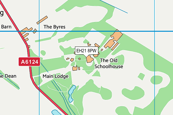 EH21 8PW map - OS VectorMap District (Ordnance Survey)