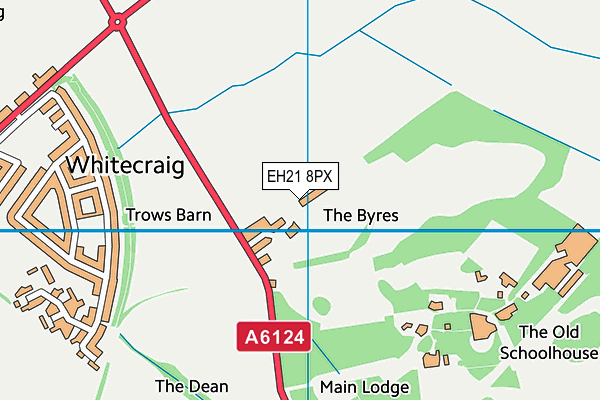 EH21 8PX map - OS VectorMap District (Ordnance Survey)