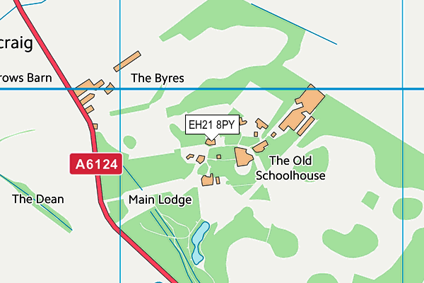 EH21 8PY map - OS VectorMap District (Ordnance Survey)