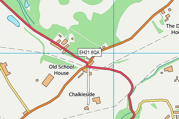 EH21 8QA map - OS VectorMap District (Ordnance Survey)