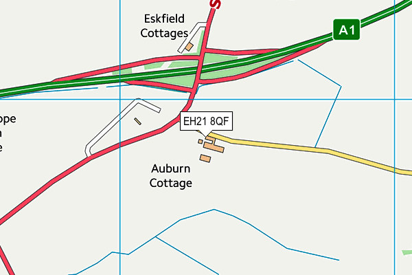 EH21 8QF map - OS VectorMap District (Ordnance Survey)