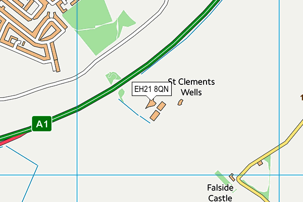 EH21 8QN map - OS VectorMap District (Ordnance Survey)