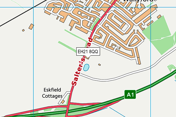 EH21 8QQ map - OS VectorMap District (Ordnance Survey)