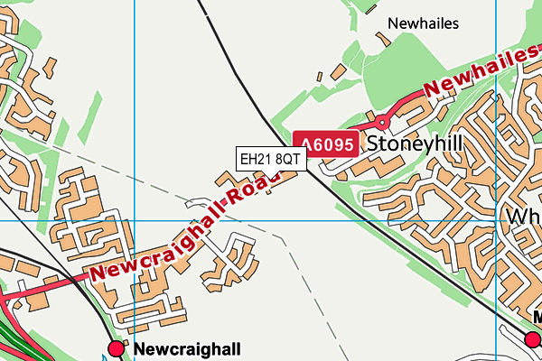 EH21 8QT map - OS VectorMap District (Ordnance Survey)