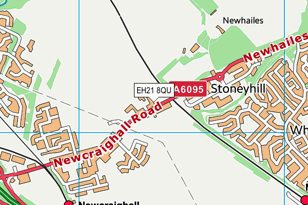 EH21 8QU map - OS VectorMap District (Ordnance Survey)