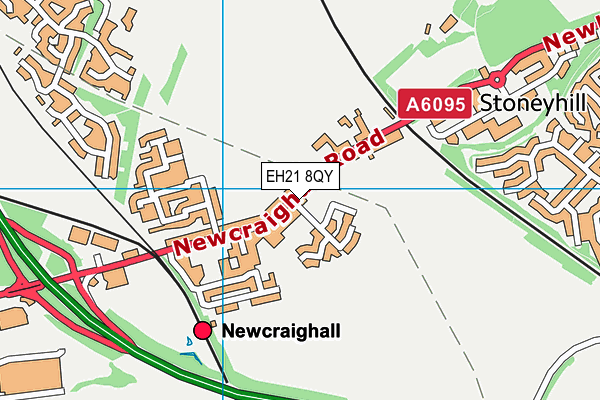 EH21 8QY map - OS VectorMap District (Ordnance Survey)