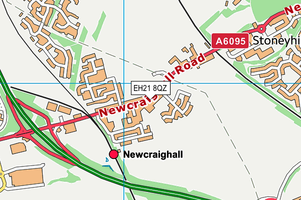 EH21 8QZ map - OS VectorMap District (Ordnance Survey)