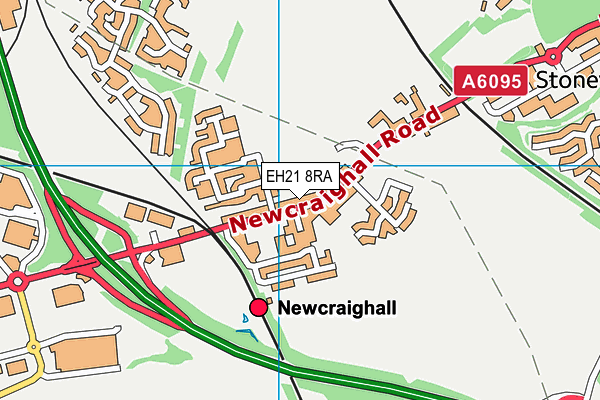 EH21 8RA map - OS VectorMap District (Ordnance Survey)