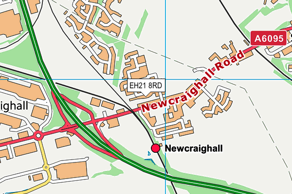 EH21 8RD map - OS VectorMap District (Ordnance Survey)