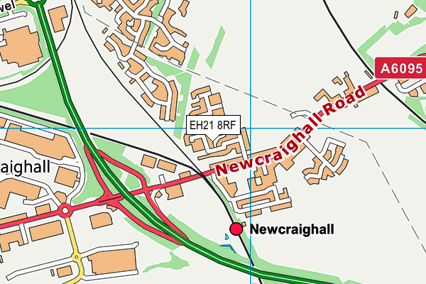 EH21 8RF map - OS VectorMap District (Ordnance Survey)